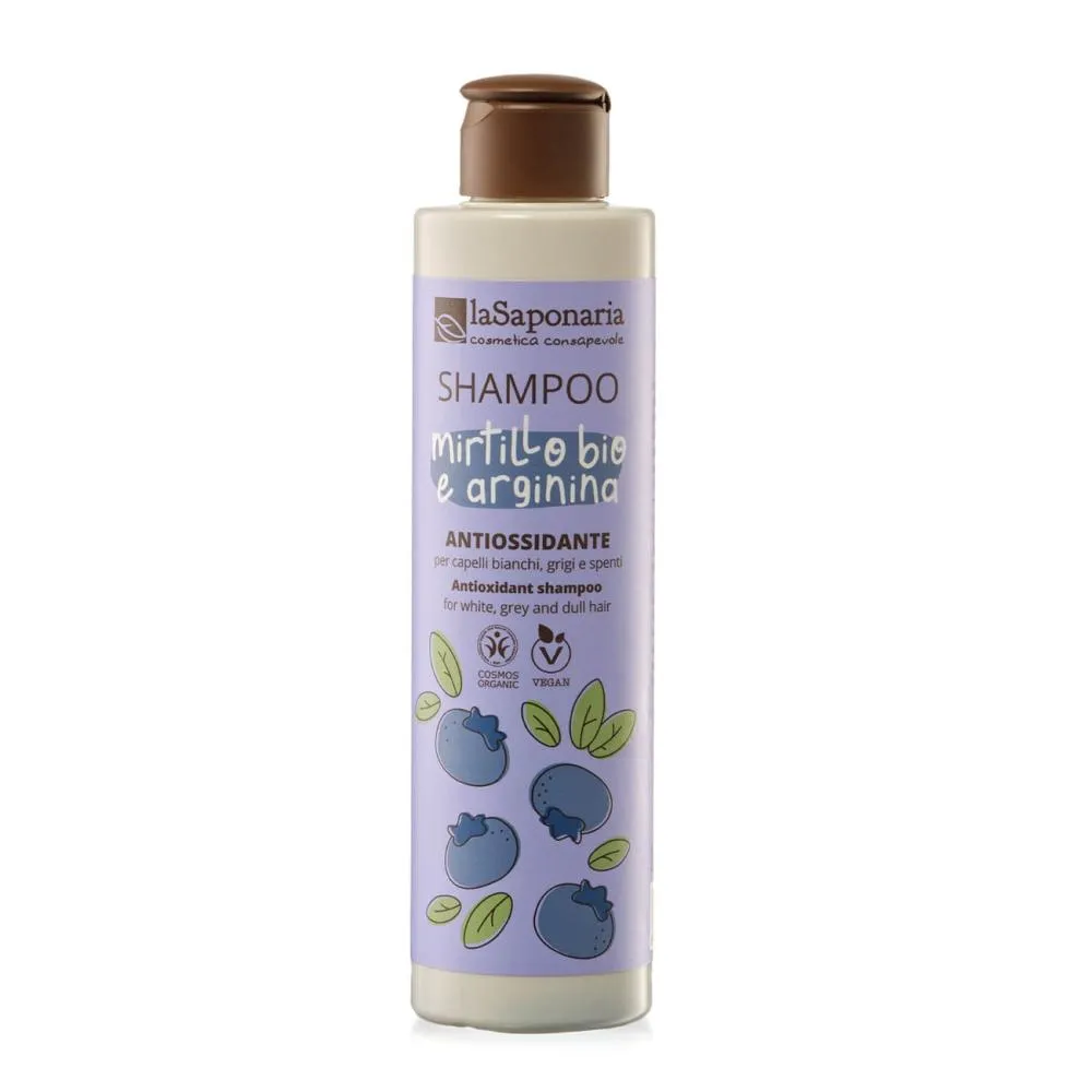laSaponaria Antioxidant shampoo til gråt hår med BIO-blåbær og arginin 200 ml