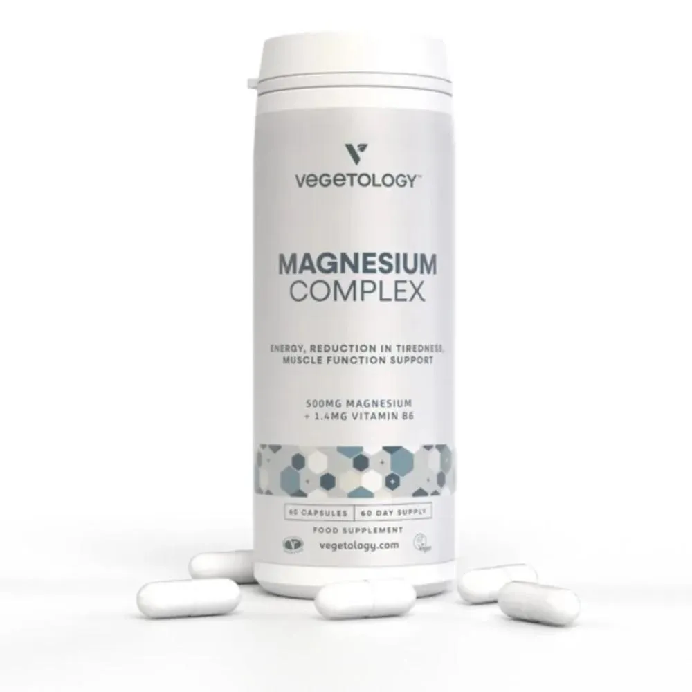 Vegetology Magnesium Complex Vitamin B6, 60 kapsler