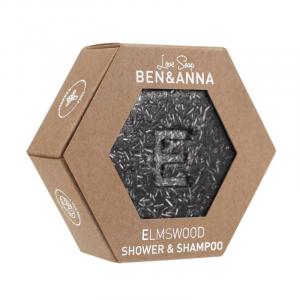 Plejende fast shampoo til hår og krop 2in1 - Elm wood (60 g)