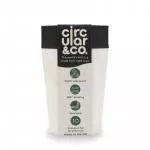 Circular Cup (227 ml) - creme/sort - fra papirkopper til engangsbrug