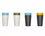 Circular Cup (340 ml) - sort/sennepsgul - fra papirkopper til engangsbrug