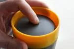 Circular Cup (340 ml) - creme/turkis - fra papirkopper til engangsbrug