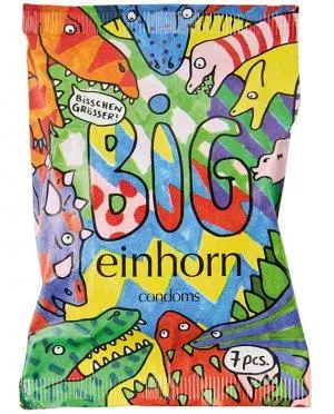 Einhorn BIG kondomer - Tyrannosaurus sex (7 stk.) - vegansk uden parfume
