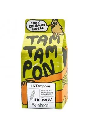 Einhorn TamTampon Piccolo tamponer (16 stk.) - allergivenlig økologisk bomuld