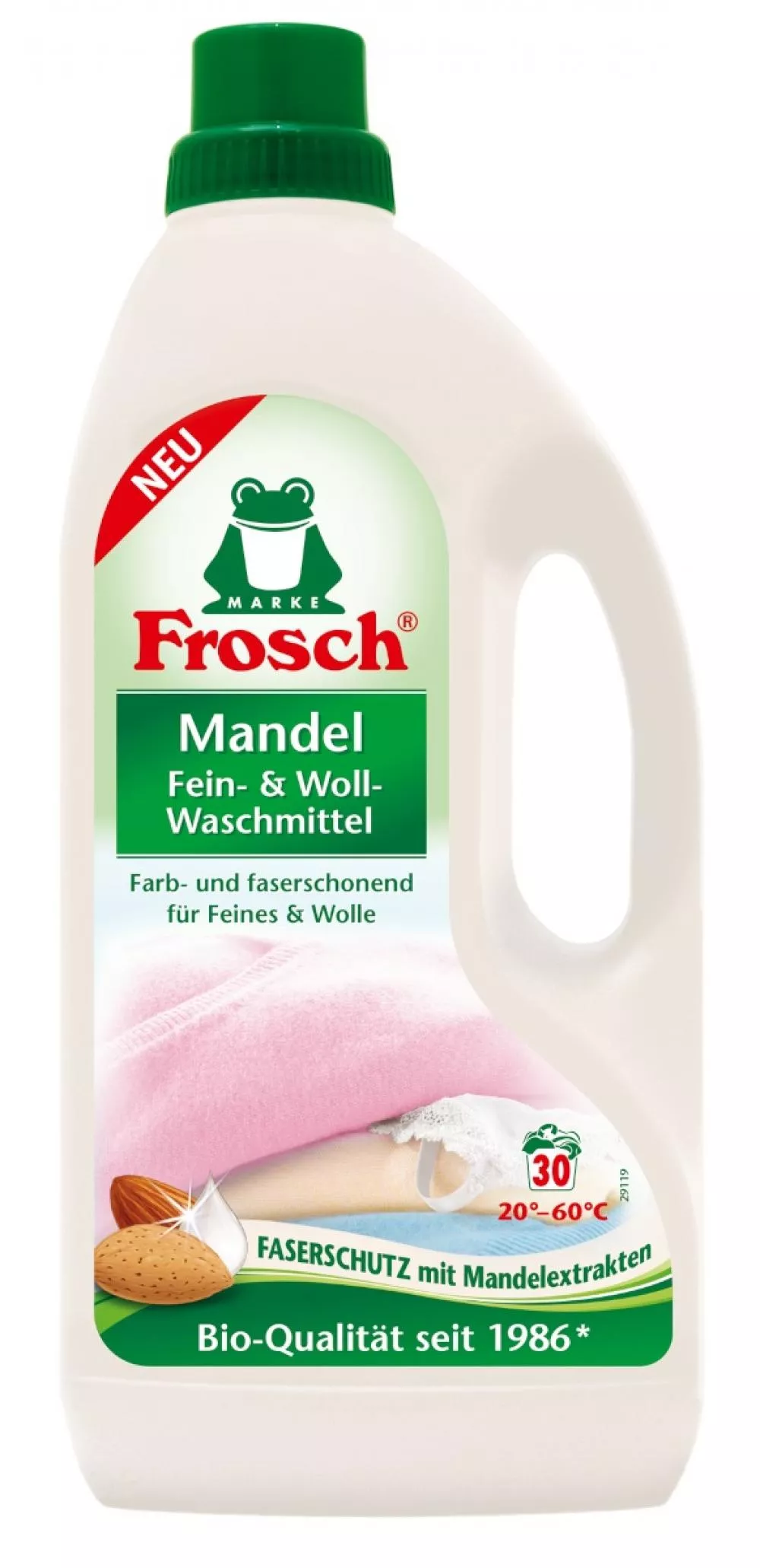 Frosch vaskemiddel uld og sarte vaskeprodukter Almond (1500 ml) | Ferwer.cz