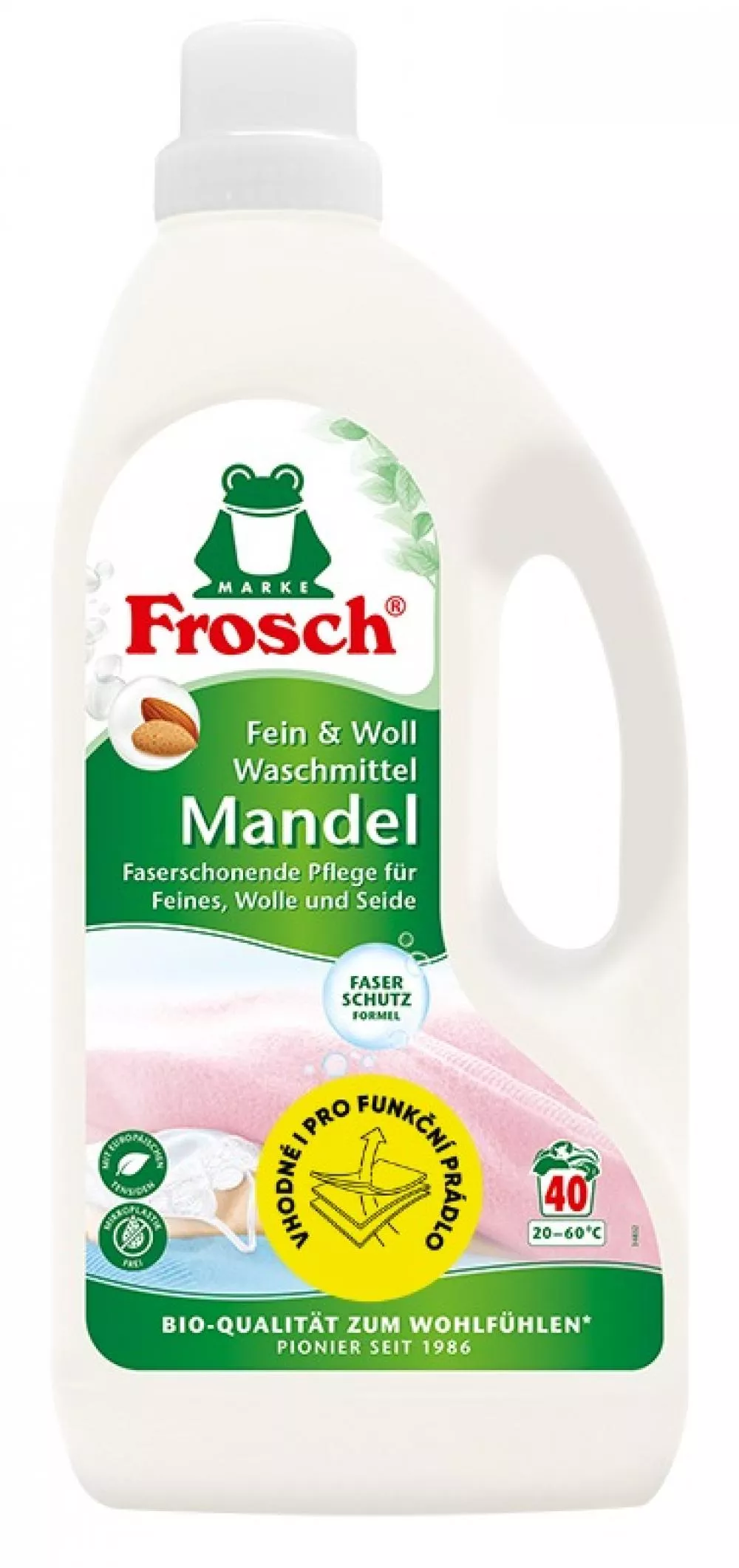 bluse symbol læder Frosch ECO vaskemiddel til uld og sarte vaskeprodukter Almond (1500 ml) |  Ferwer.cz