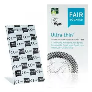 Fair Squared Kondom Ultra Thin (3 stk.) - vegansk og fair trade