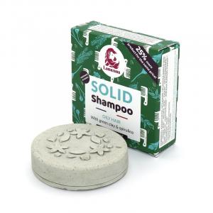 Solid shampoo til fedtet hår med grønt ler og spirulina (70 g)