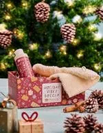 laSaponaria Holiday Vibes gavepakke - shower gel og eksfolierende handsker