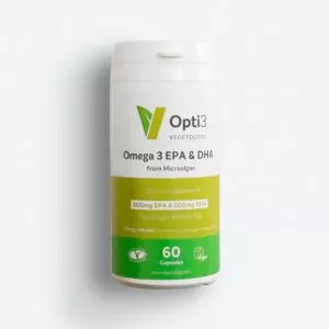 Vegetology Opti3 Omega-3 EPA &W DHA med D-vitamin 60 kapsler