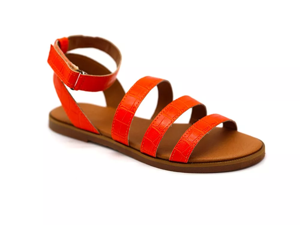 Orange Croco Desert Sandal | Ferwer.cz