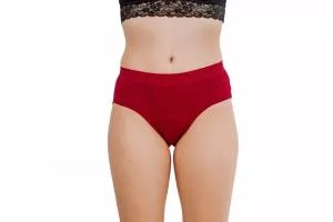 Pinke Welle Menstruationstrusser Bikini Red - Medium - 100 dages returpolitik og let menstruation (L)