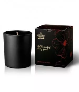 The Greatest Candle in the World Duftlys i sort glas (170 g) - darjeeling blomst