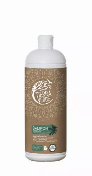 Tierra Verde Nælde shampoo til fedtet hår med rosmarin (1 l)